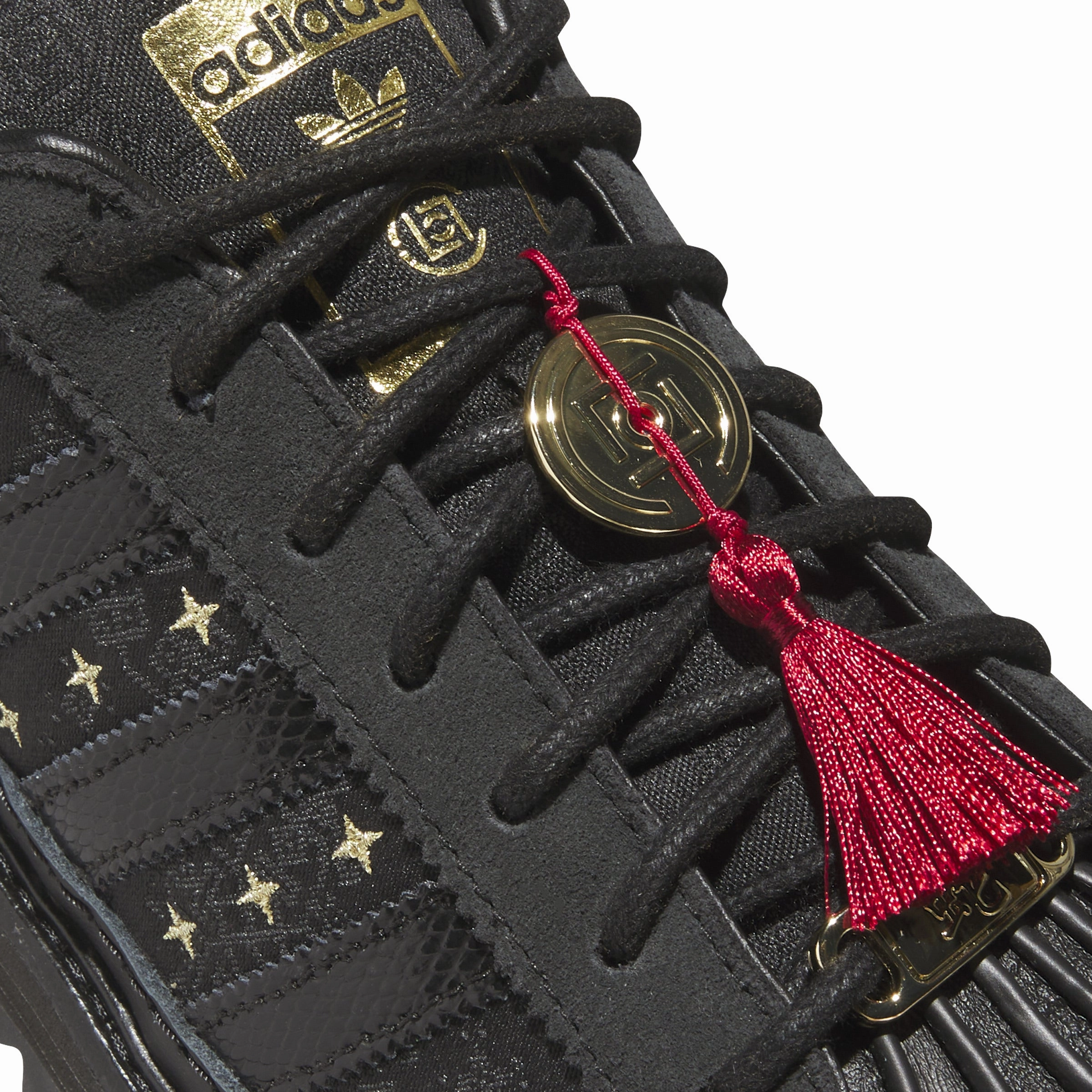 Adidas x CLOT Mens Superstar "Lunar New Year" Shoes Dual Density Foam Core Solid Color