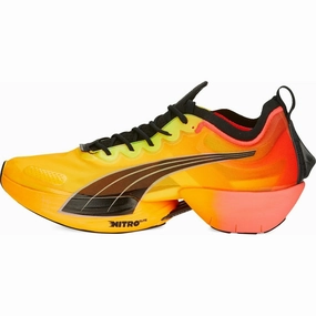 running in color runs shoes Puma Fast-R Nitro Elite Fireglow Mens Running Shoes - Yellow