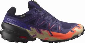 Salomon Speedcross 6 GORE-TEX Mens Trail Running Shoes - Blue all - season shoes machine - washable insole shoes