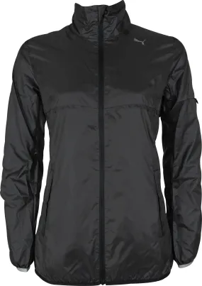 YKK Zipper Hardware casual lunch Puma Lightweight Womens Running Jacket - Black