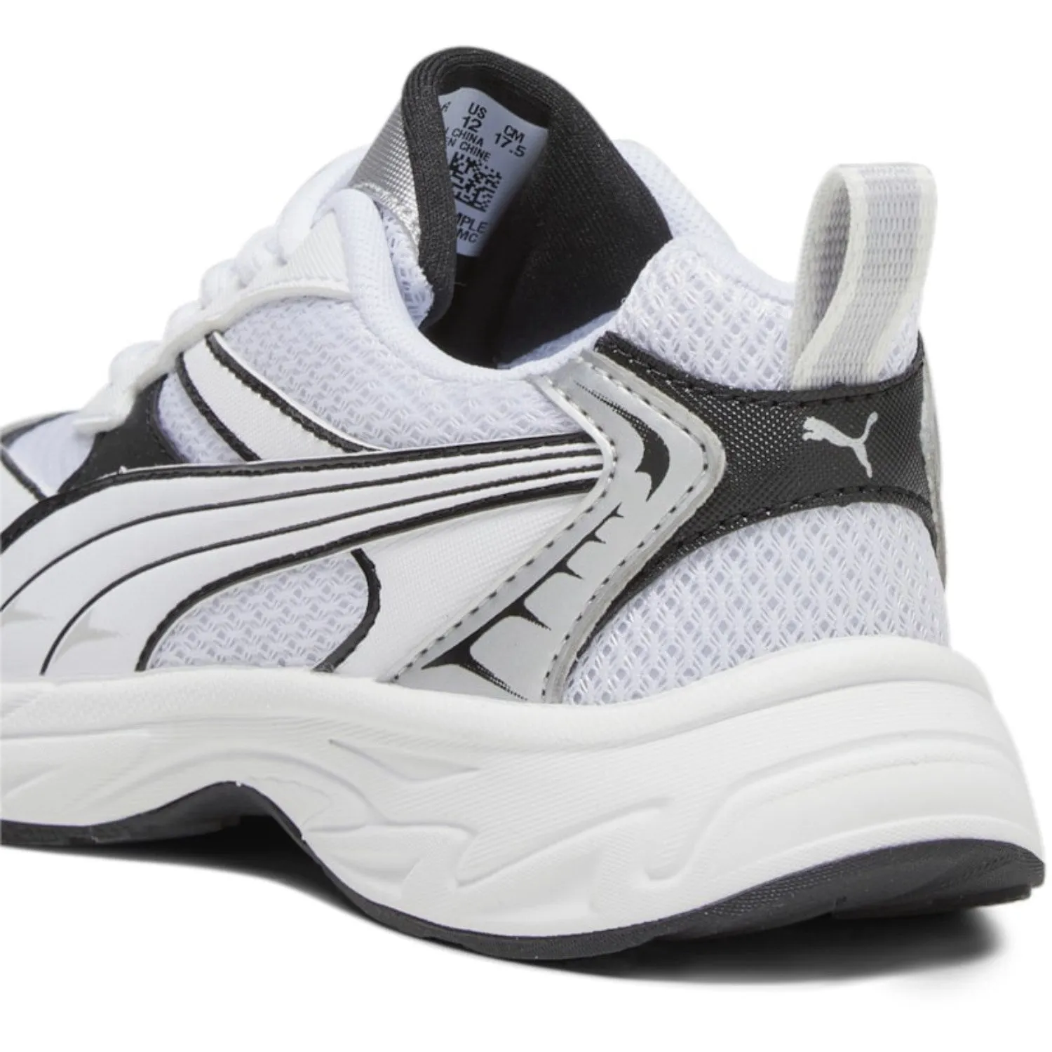 Puma Puma Gray Morphic Base PS Knit Fabric Design Tensile Heel Pull Tab