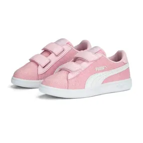Puma Smash v2 Glitz Glam V PS Pearl Pink-White Sneakers Comfort Fit Design