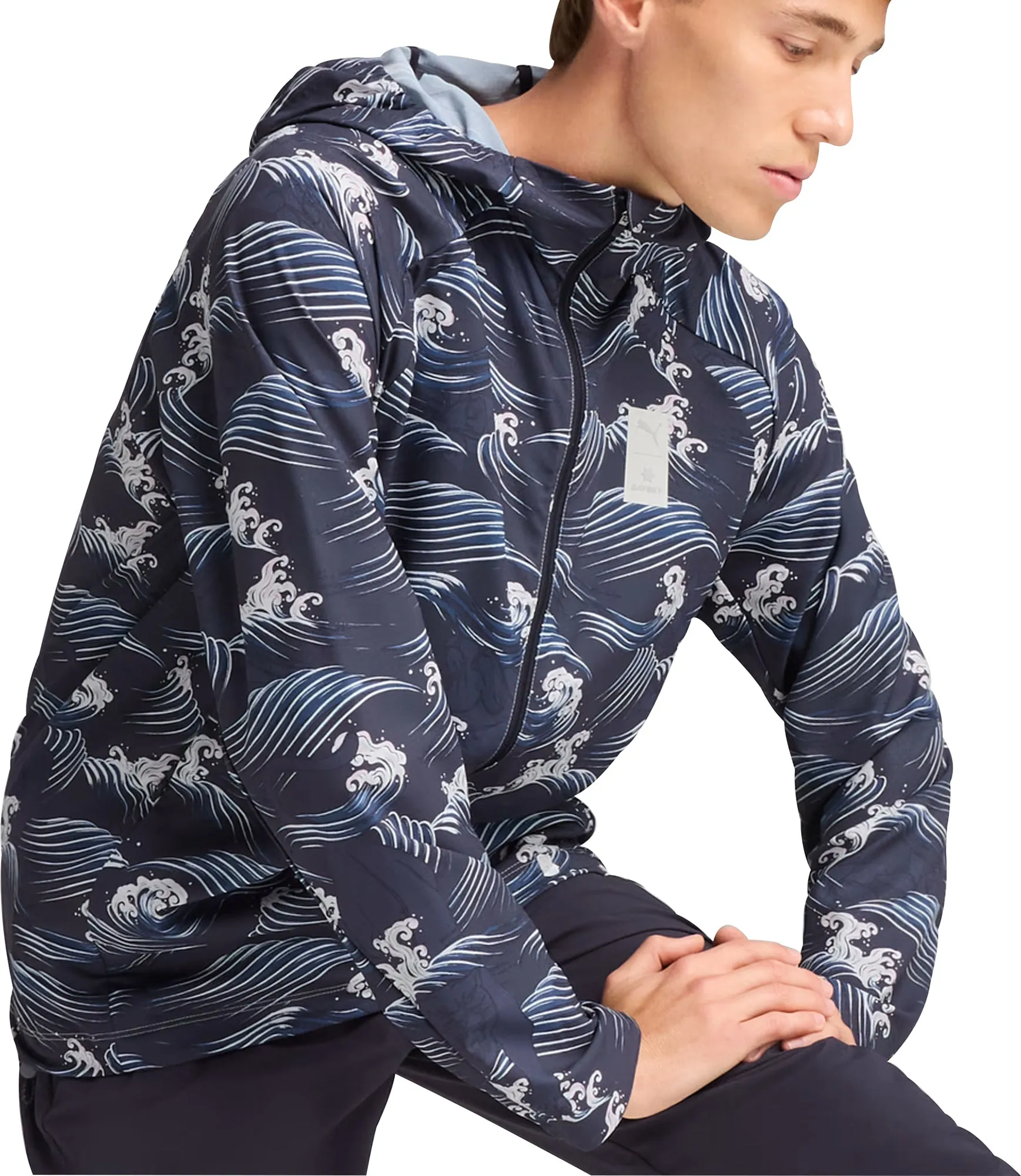 Puma X SAYSKY Graphic Mens Running Jacket - Blue Chic Look