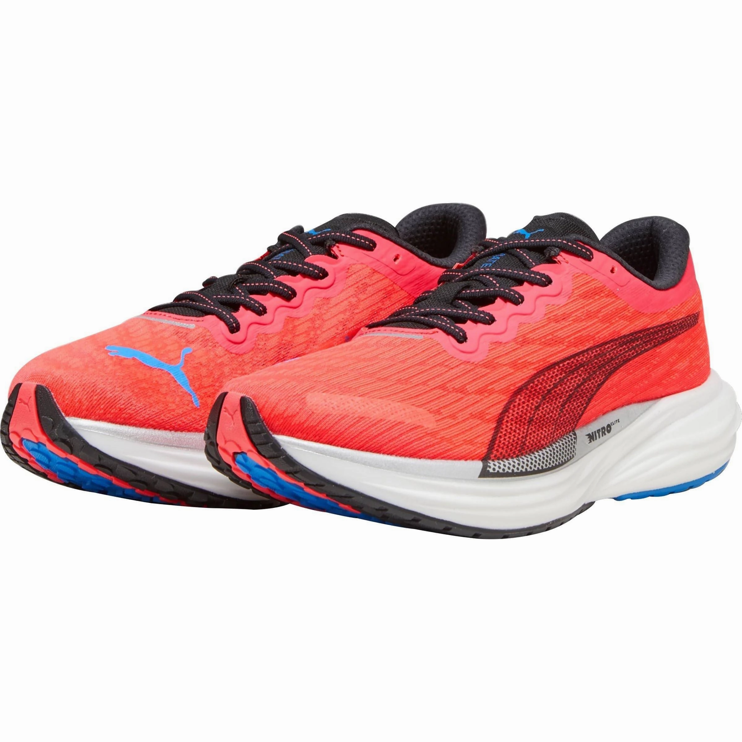 animal - print running wear running in a taiga area shoes Puma Deviate Nitro 2 Mens Running Shoes - Red