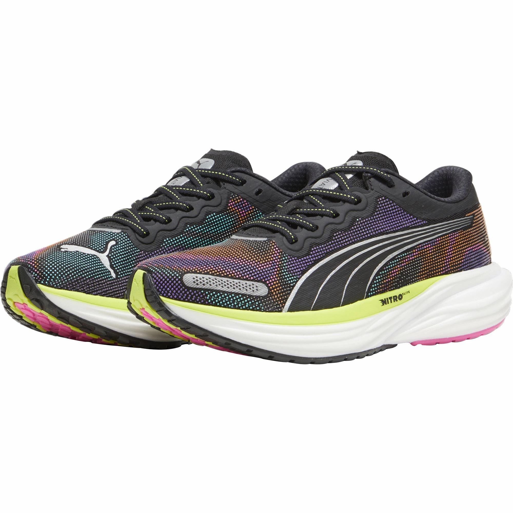 Puma Deviate Nitro 2 Womens Running Shoes - Black Enhanced Stability Frame Bounce Response Engine