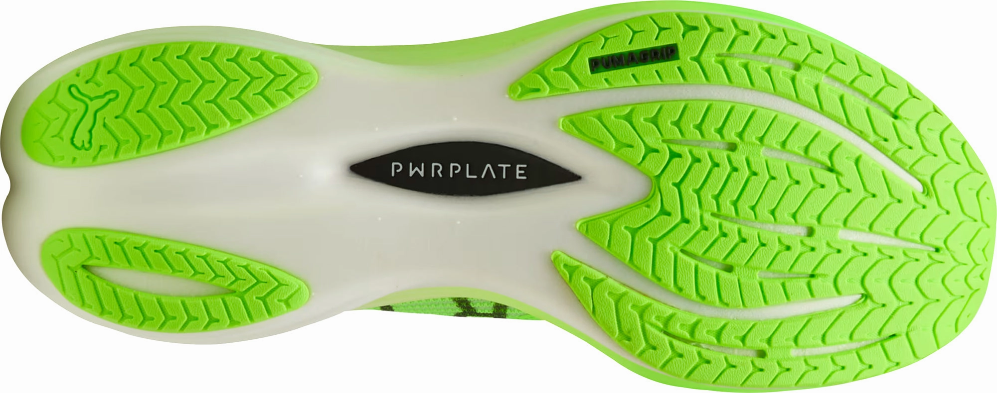 Puma Deviate Nitro 3 HYROX Mens Running Shoes - Green Rocker Profile