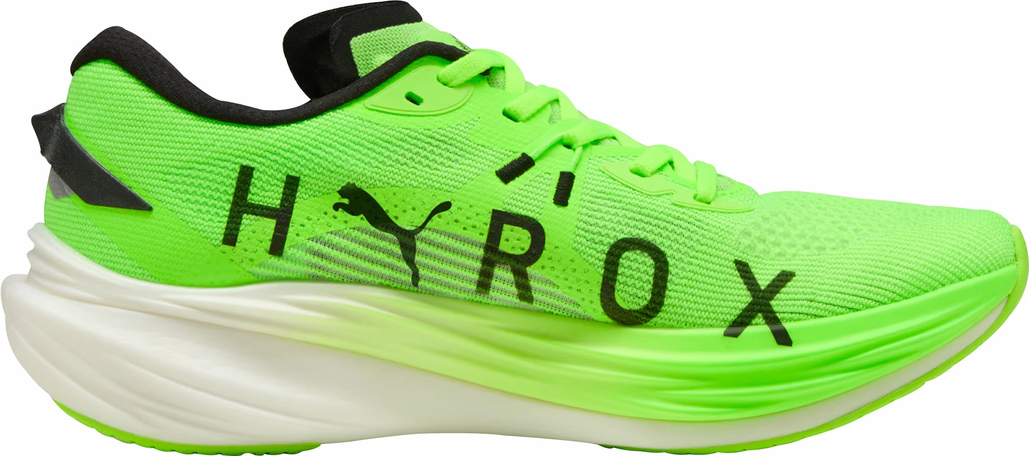 stain - resistant shoe feature Bounce Back Technology Puma Deviate Nitro 3 HYROX Mens Running Shoes - Green