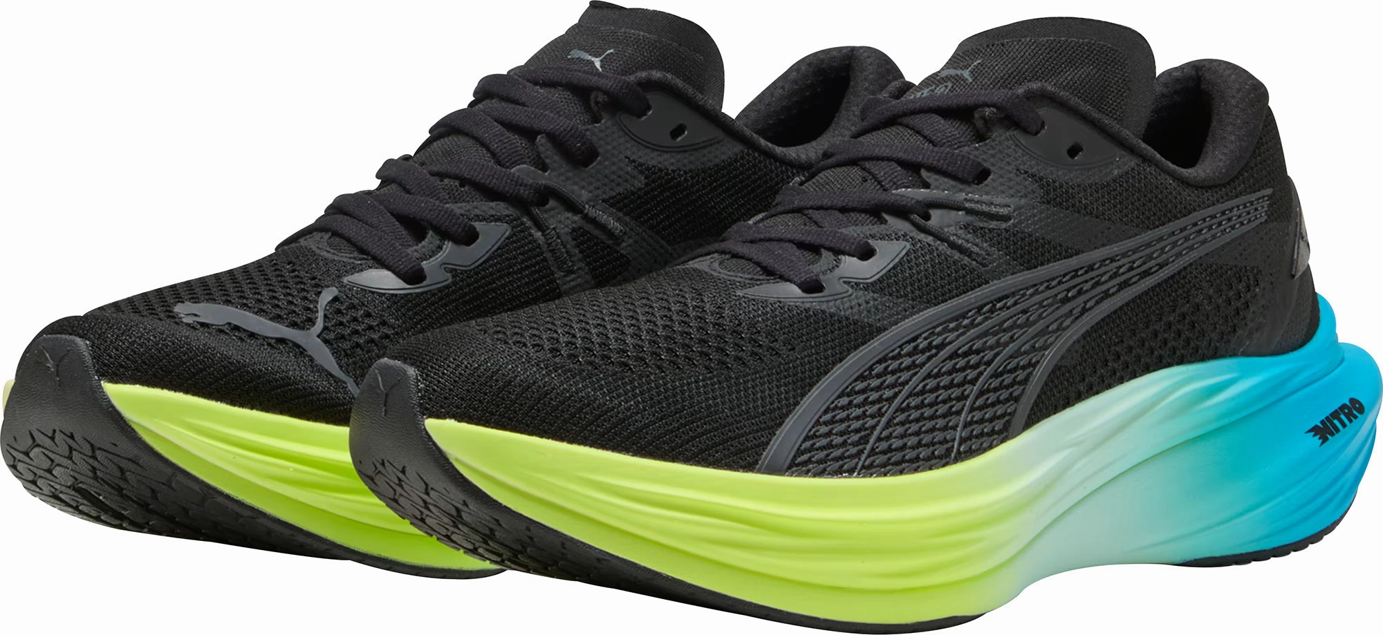 Foot alignment reflective shoes Puma Deviate Nitro 3 Mens Running Shoes - Black