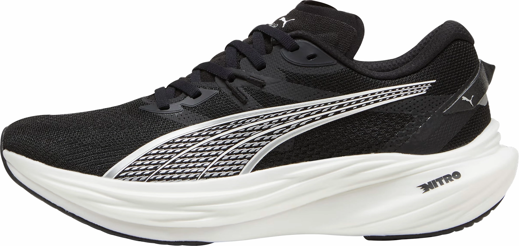 Mid Top Style Puma Deviate Nitro 3 Mens Running Shoes - Black