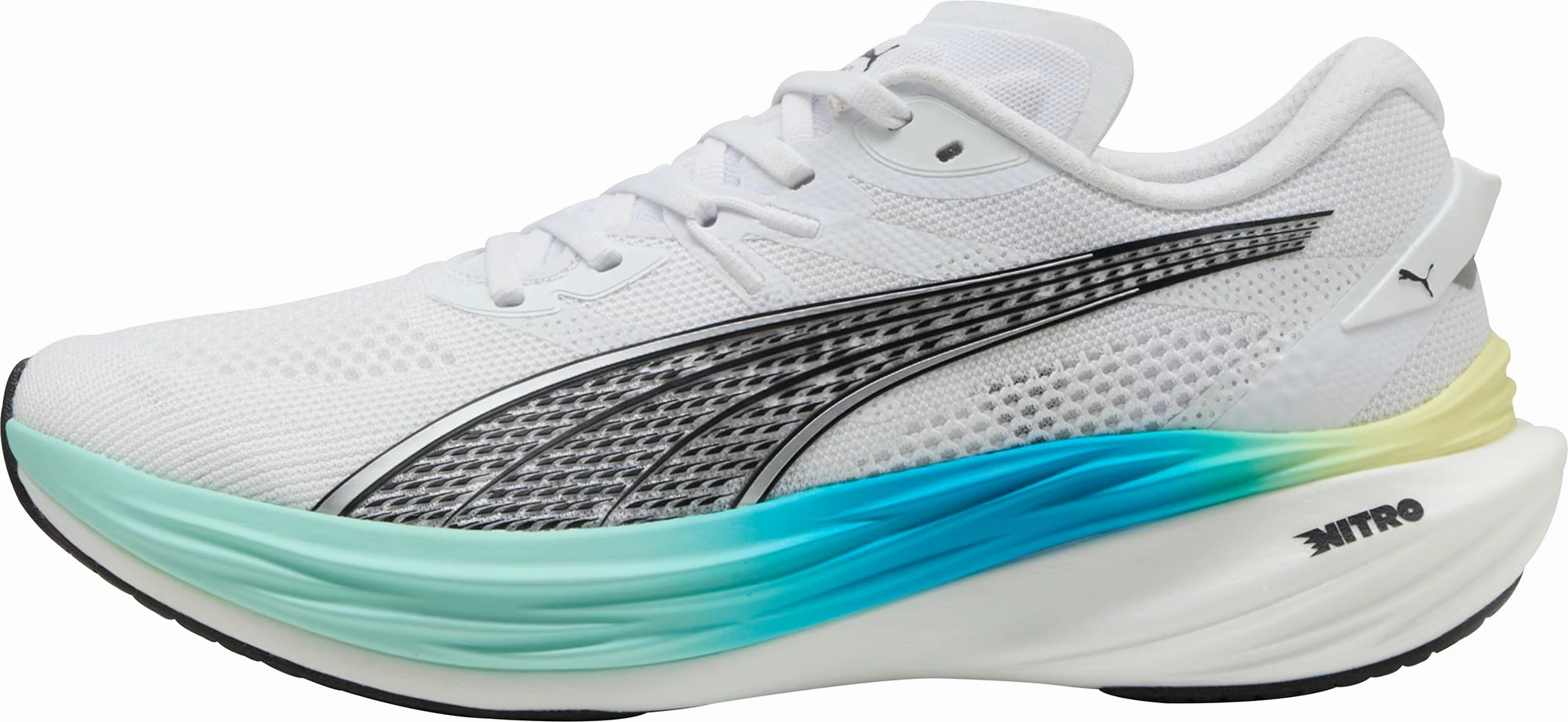Puma Deviate Nitro 3 Mens Running Shoes - White Multi Surface Traction