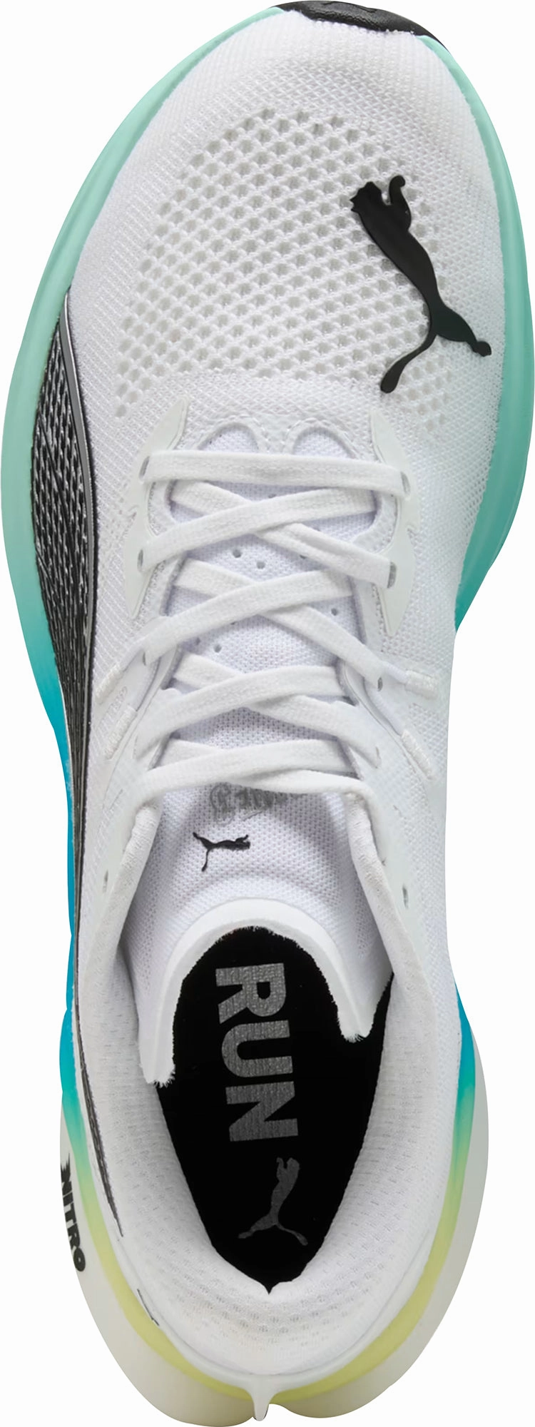 Puma Deviate Nitro 3 Mens Running Shoes - White running in a channel area shoes long - distance running