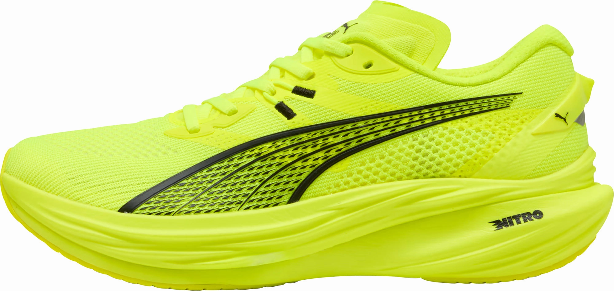 Retro Style Multi Density Sole Puma Deviate Nitro 3 Mens Running Shoes - Yellow