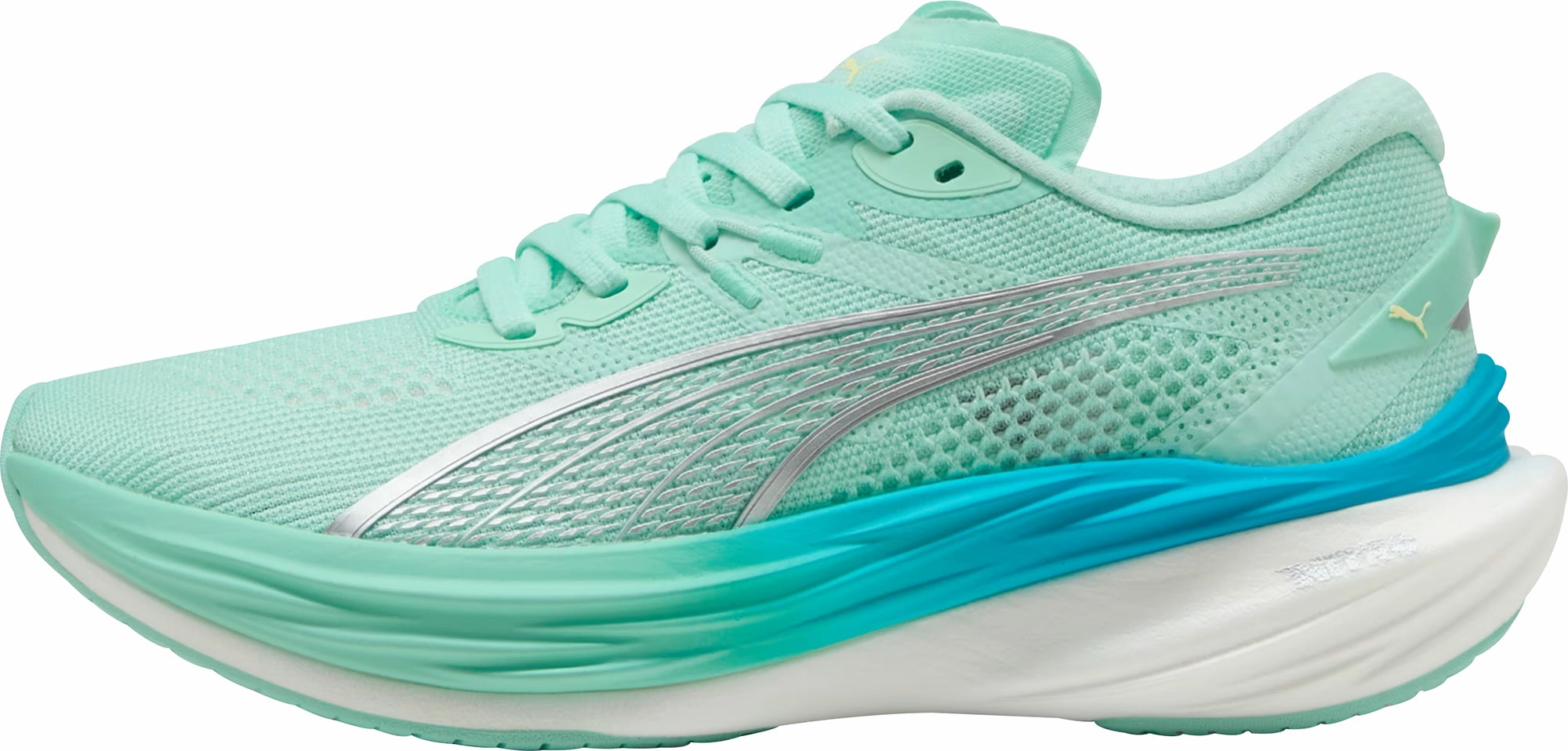 Puma Deviate Nitro 3 Womens Running Shoes - Green Wide Fit Compatibility