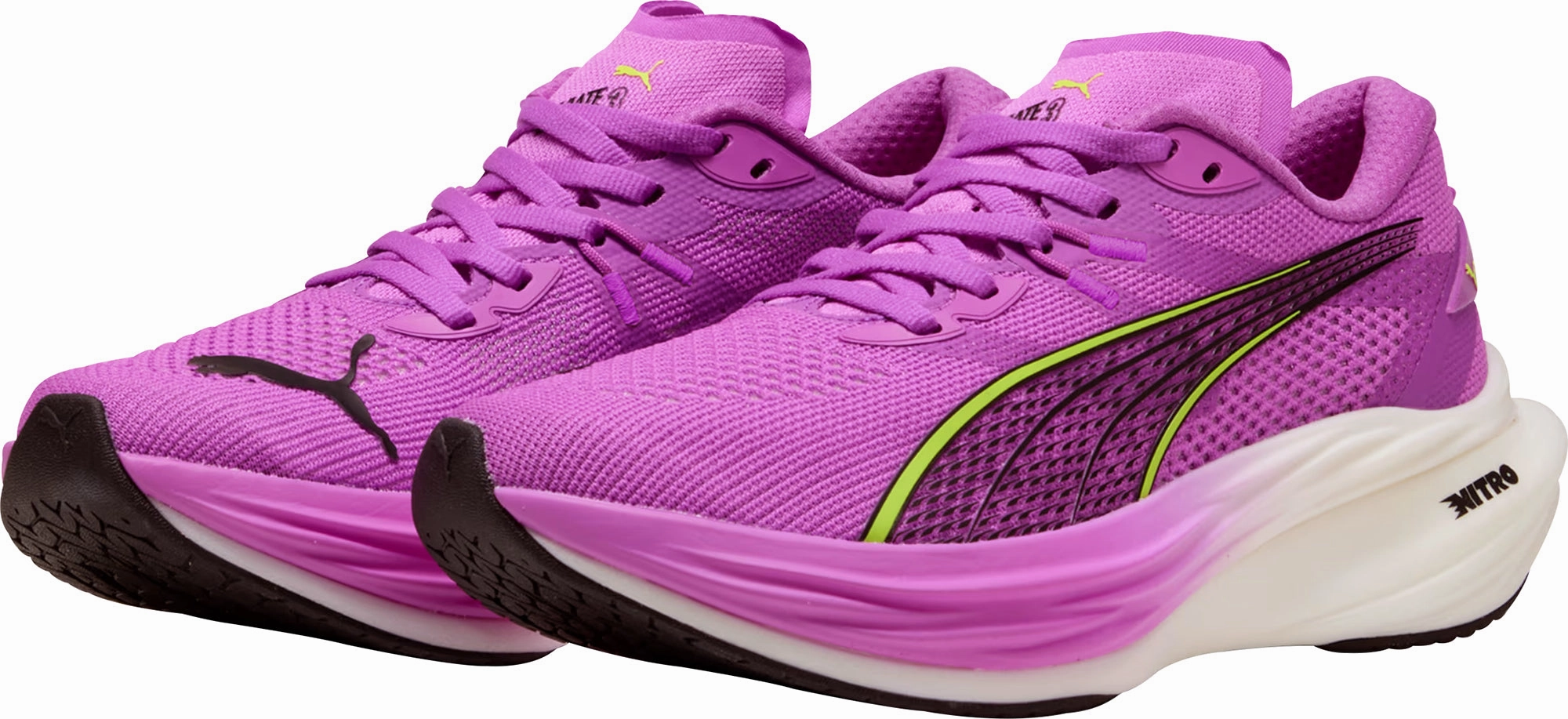 splash - resistant shoes Thermoplastic Components Puma Deviate Nitro 3 Womens Running Shoes - Purple