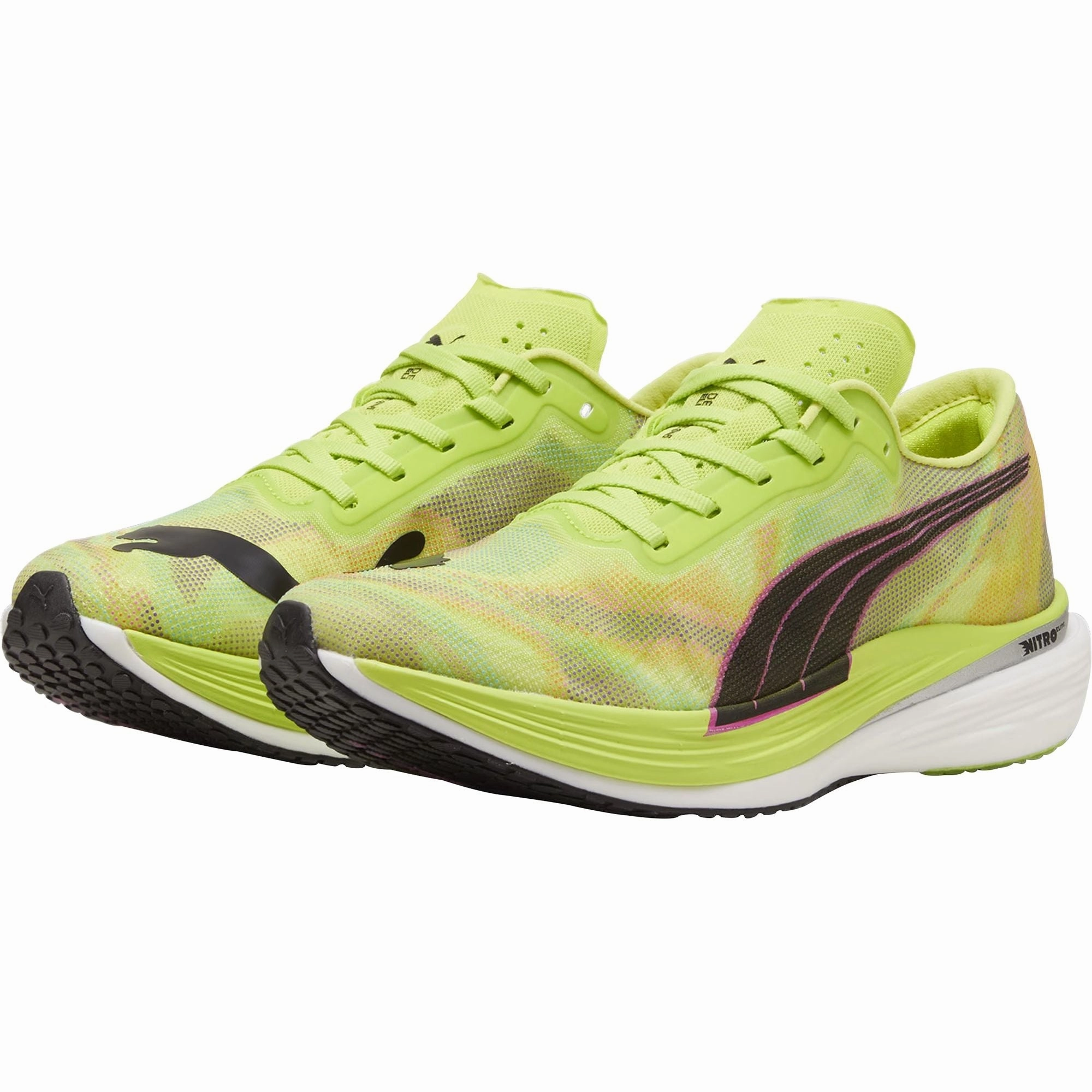 anti - friction lining energy - returning shoes Puma Deviate Nitro Elite 2 Mens Running Shoes - Green