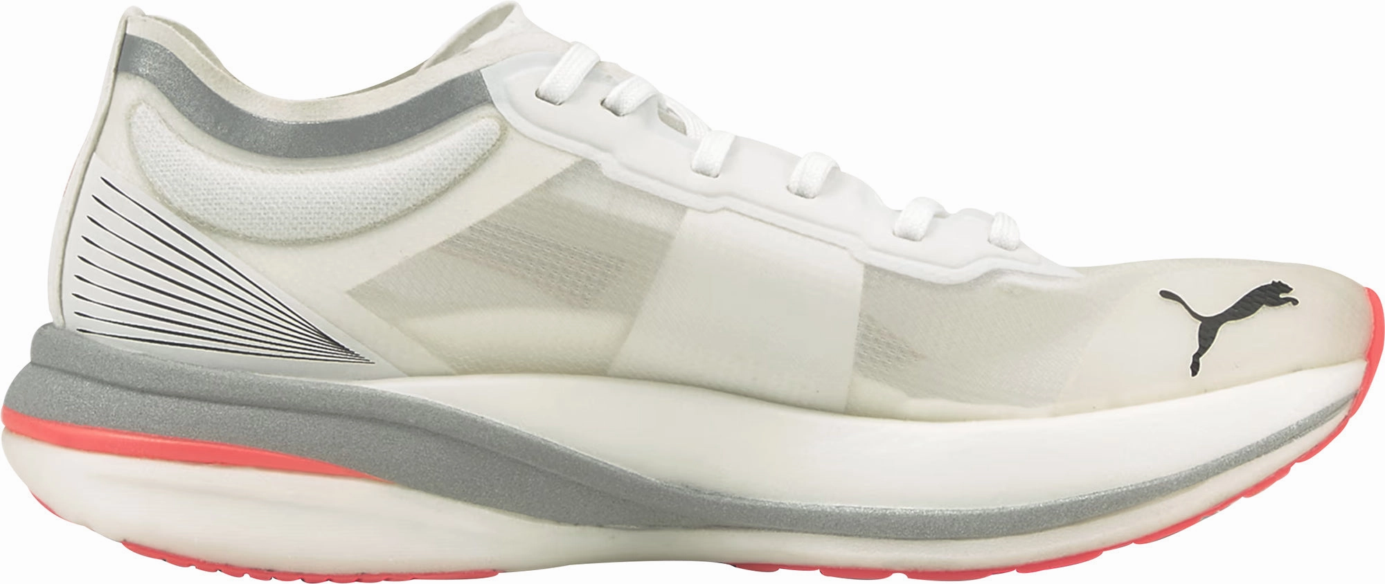 Lean Structure Puma Deviate Nitro Elite Racer Womens Running Shoes - White
