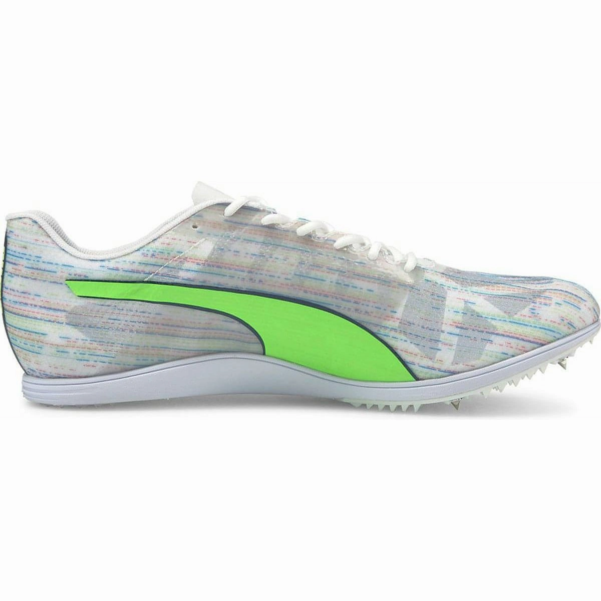 Puma evoSpeed SP Middle Distance Running Spikes - White Flexible Plate Stretch Collar