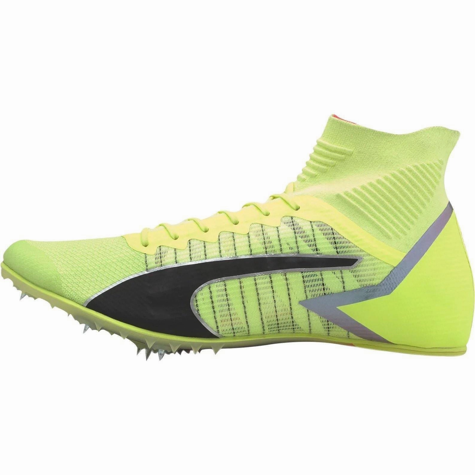 Synthetic Mesh Puma evoSPEED Tokyo Future Mid Running Spikes - Yellow