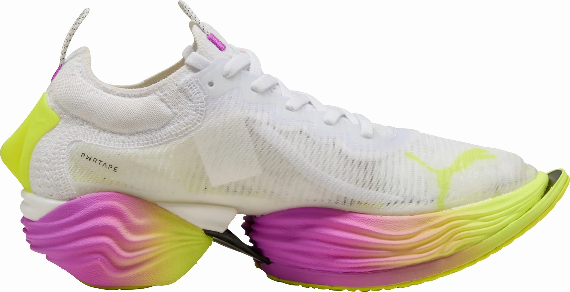 all - weather suitability shoes Abdominal Tensile Structure Puma Fast-R Nitro Elite 2 Ekiden Glow Womens Running Shoes - White