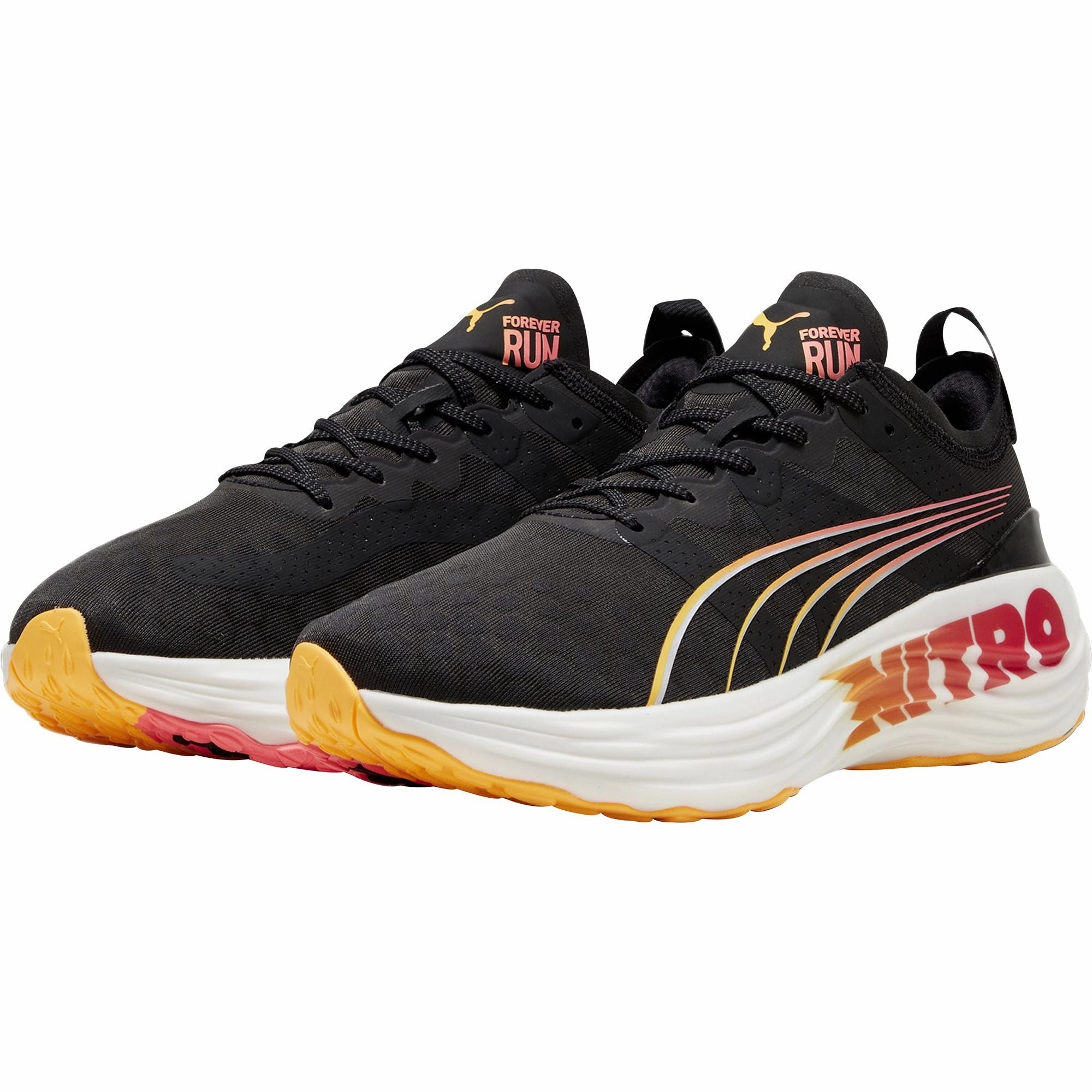 Comfort Linings Puma ForeverRun Nitro Mens Running Shoes - Black