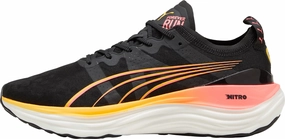 Stretch Gusseted Tongue water - resistant feature Puma ForeverRun Nitro Mens Running Shoes - Black