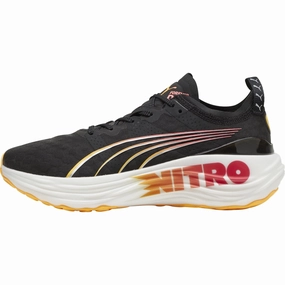 Puma ForeverRun Nitro Womens Running Shoes - Black satin - finish - design shoes weekday running footwear
