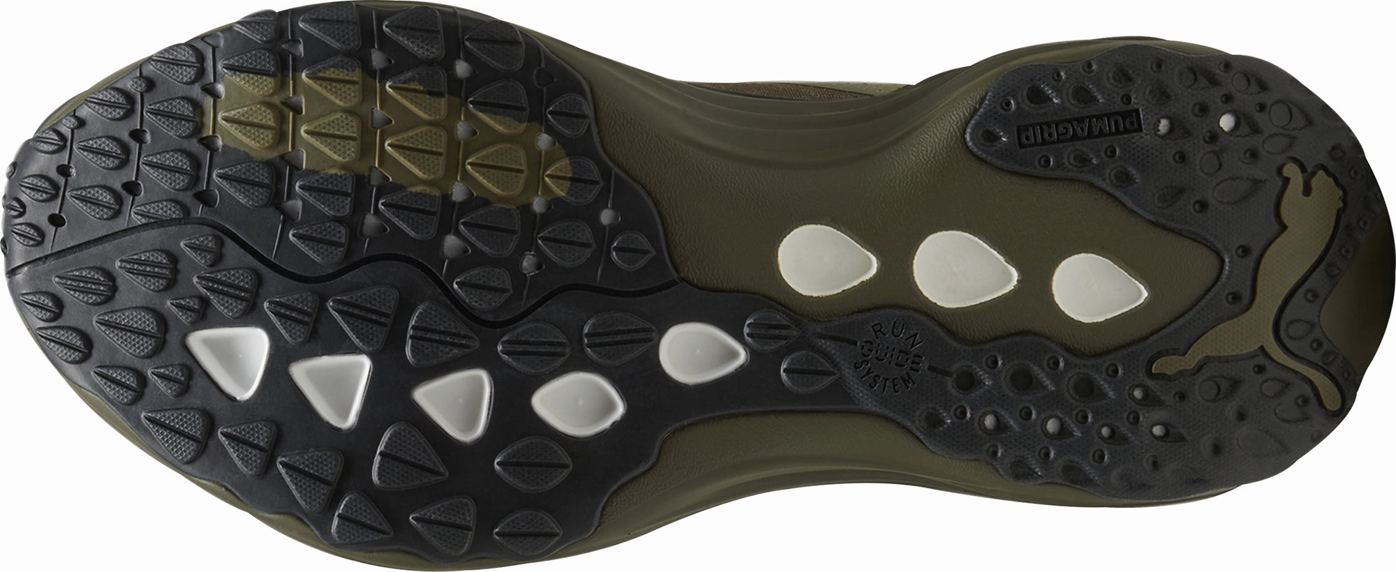 Rebound Frame Ventilation Port Design Puma ForeverRun Nitro WTR Mens Running Shoes - Green