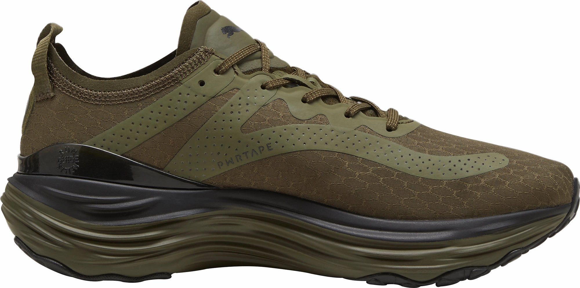 Puma ForeverRun Nitro WTR Mens Running Shoes - Green Hydrophobic Upper Material