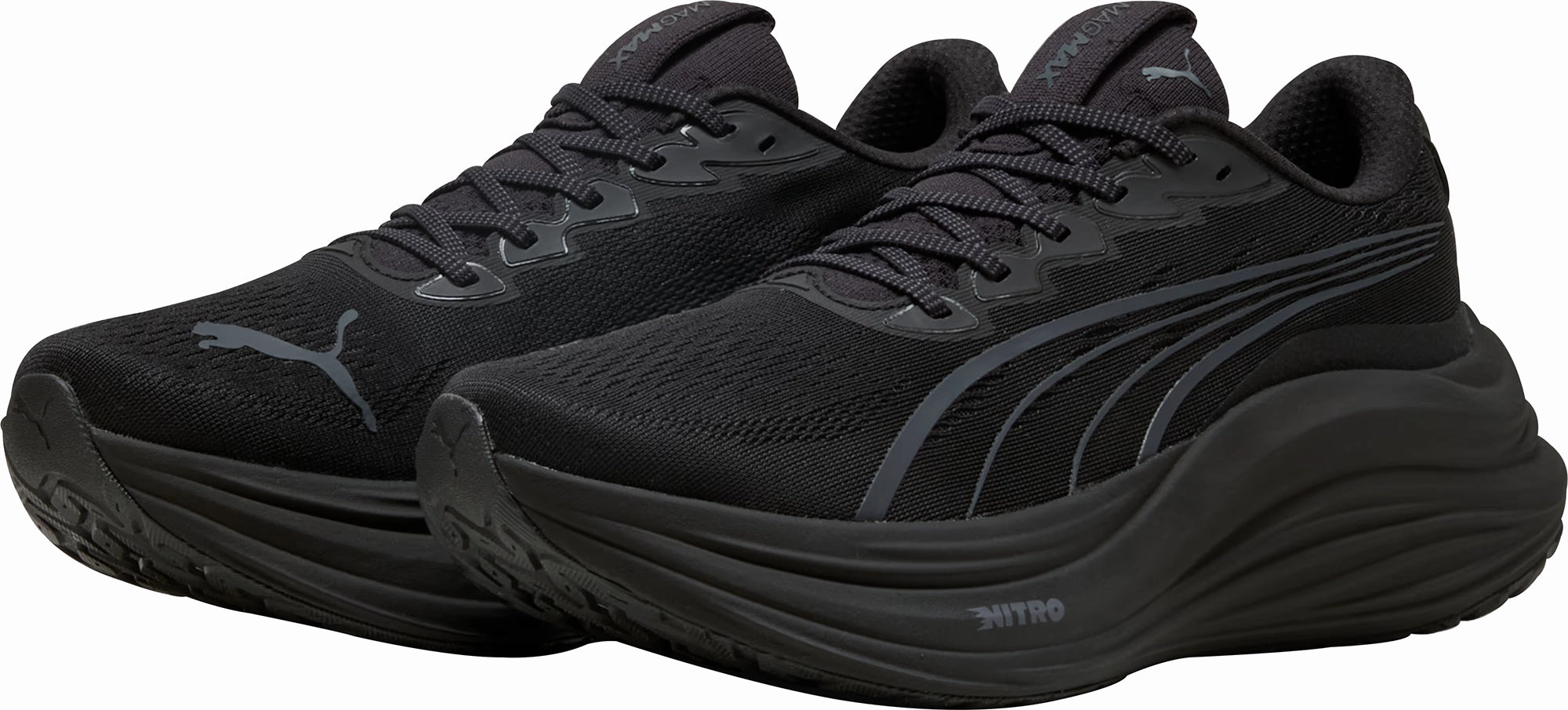 kids' athletic footwear Puma MagMax Nitro Mens Running Shoes - Black