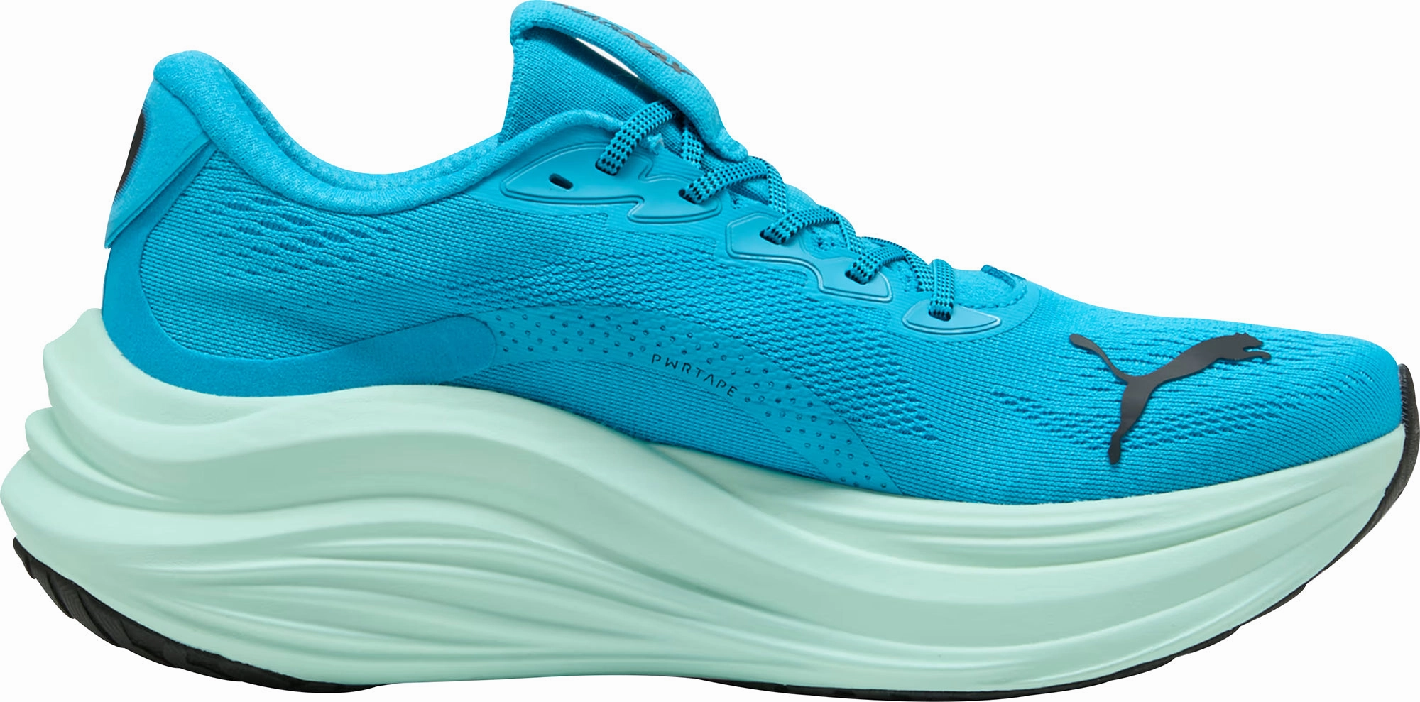 Puma MagMax Nitro Mens Running Shoes - Blue platform shoes running in a kelp forest area shoes