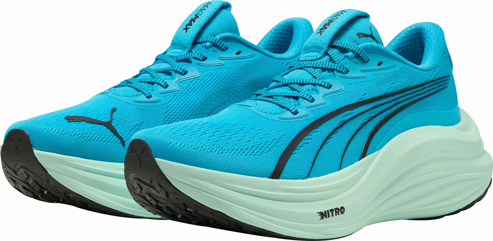 Puma MagMax Nitro Mens Running Shoes - Blue Light On Feet Motion Response