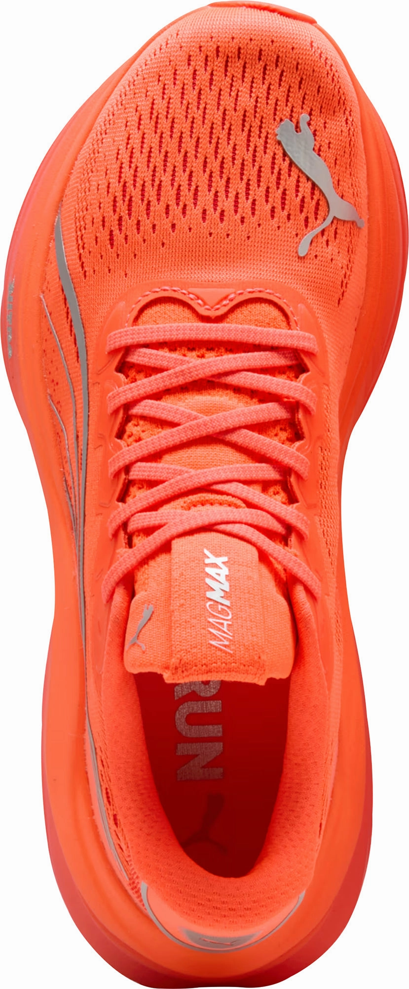 Puma MagMax Nitro Mens Running Shoes - Red running on track