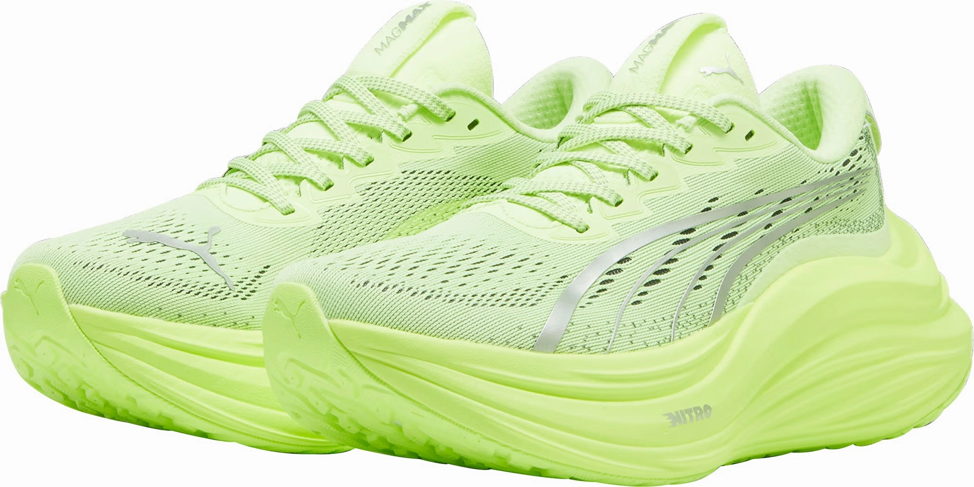 futuristic - style shoes Puma MagMax Nitro Womens Running Shoes - Green
