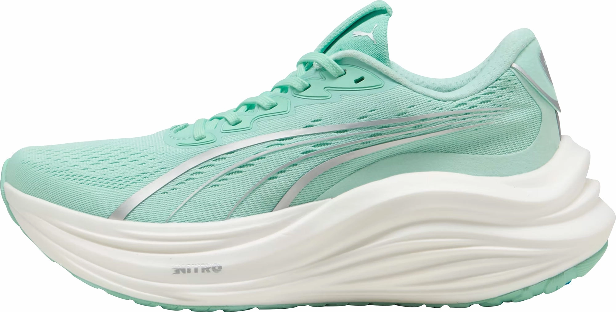 Comfortable Foot Cushion Puma MagMax Nitro Womens Running Shoes - Green