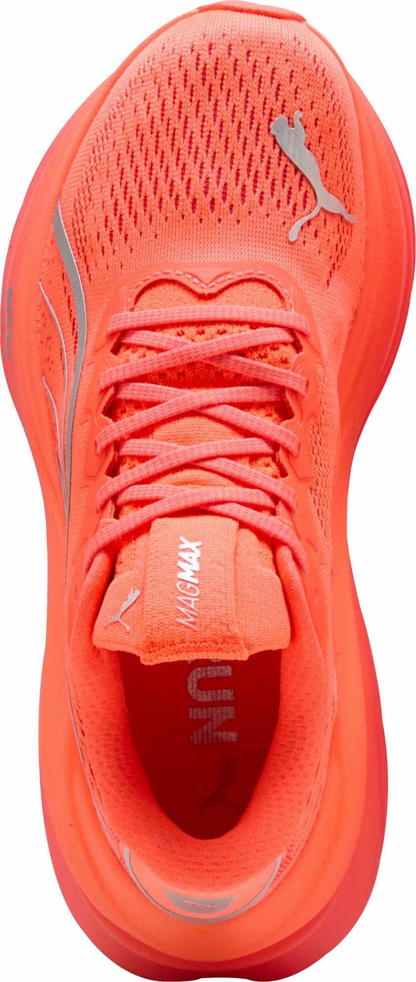 Puma MagMax Nitro Womens Running Shoes - Red Impact Resistant Design Breathable TPU Frame