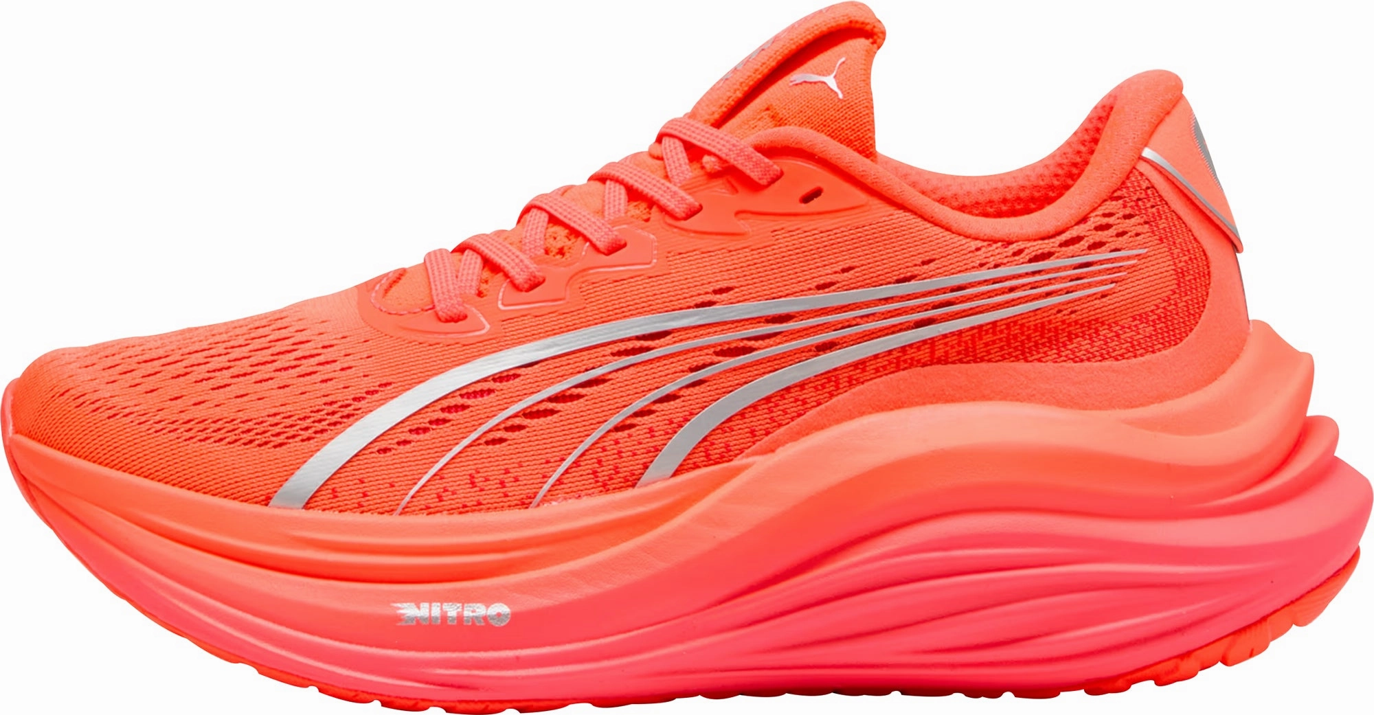 Puma MagMax Nitro Womens Running Shoes - Red step - in comfort