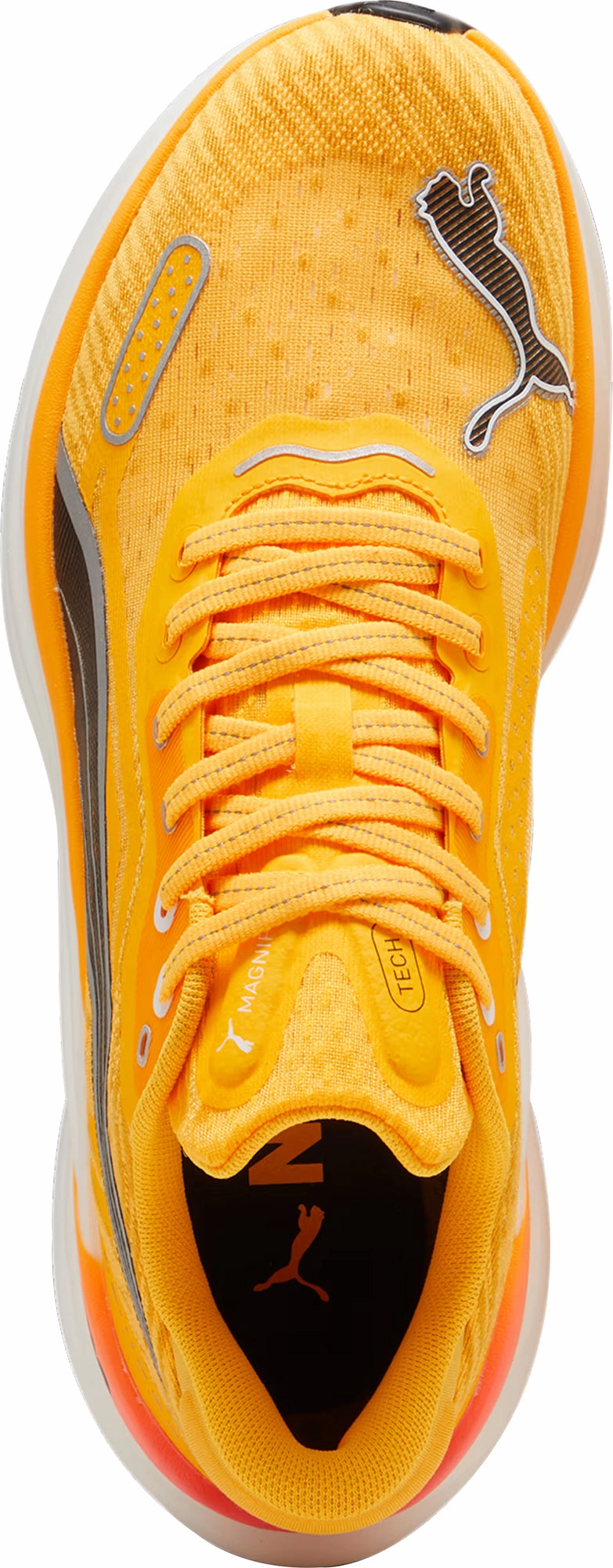 Blown Rubber Outsole Lightweight Frame Structure Puma Magnify Nitro 2 Mens Running Shoes - Orange