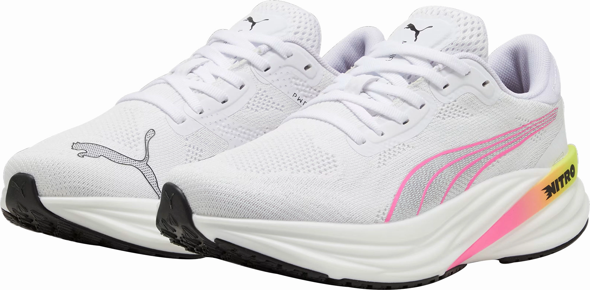 Puma Magnify Nitro 2 Womens Running Shoes - White Comfort Design Integrated Tongue