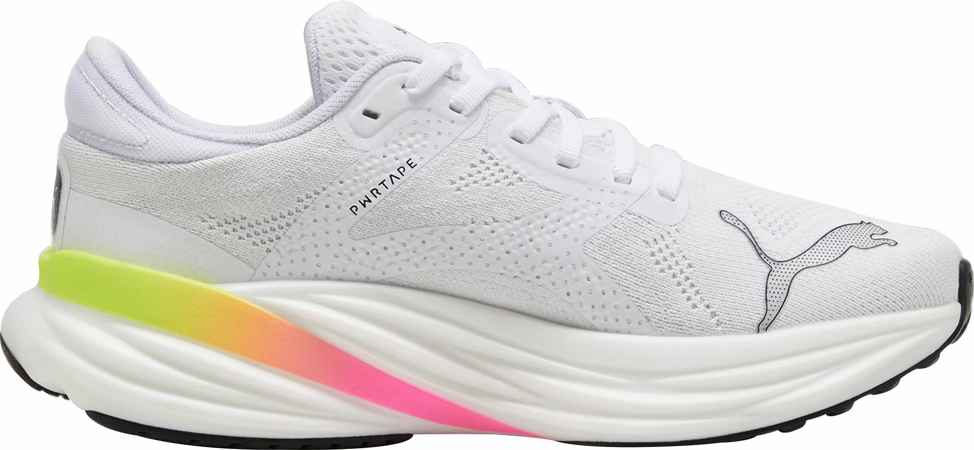 Asymmetric Lacing Puma Magnify Nitro 2 Womens Running Shoes - White