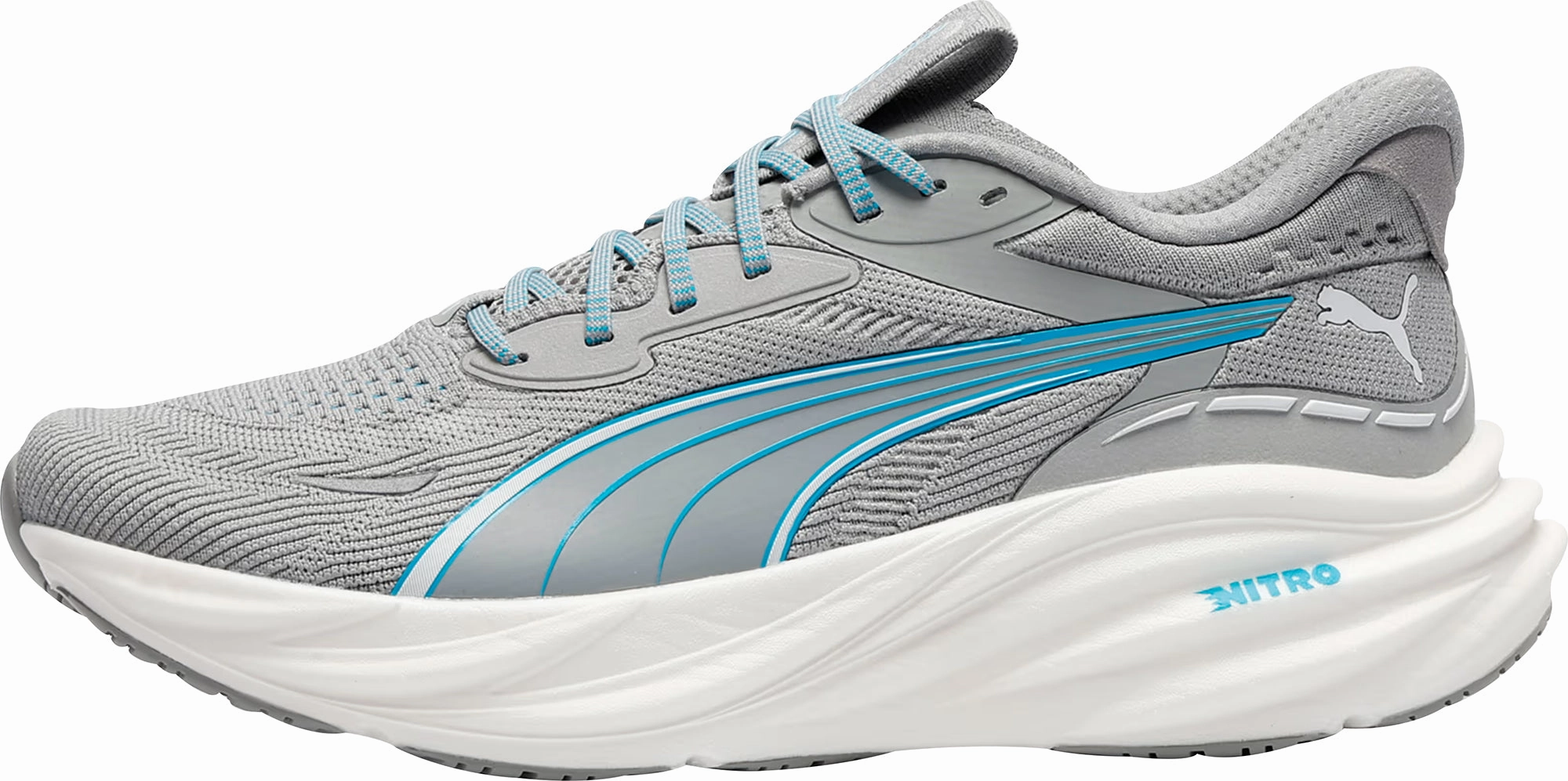 running in a forest Outdoor Ready Puma Magnify Nitro 3 Mens Running Shoes - Grey