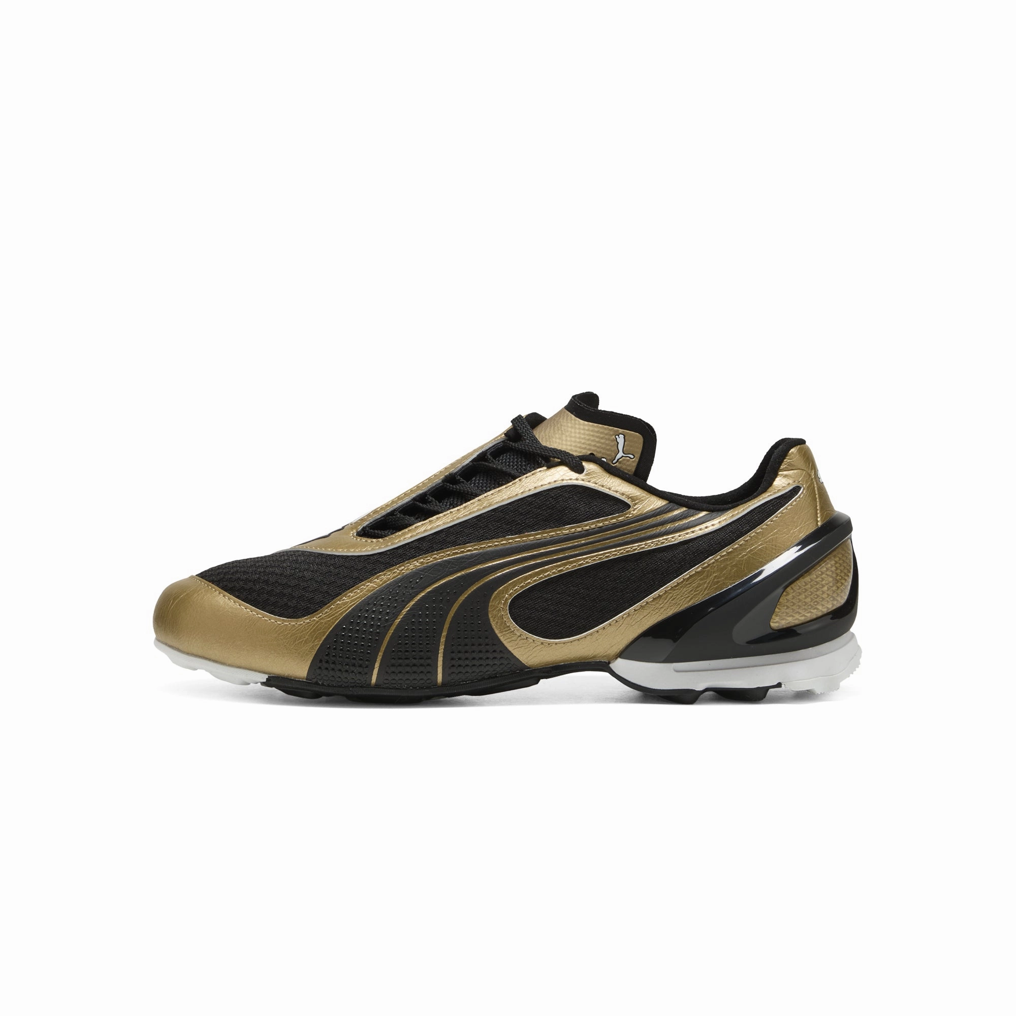 shock - absorbing midsole shoes lug - sole shoes Puma Mens V-S1 Metallic Shoes