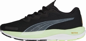 Tpu Stability Frame running in a volleyball court area shoes Puma Velocity Nitro 2 Womens Running Shoes - Black