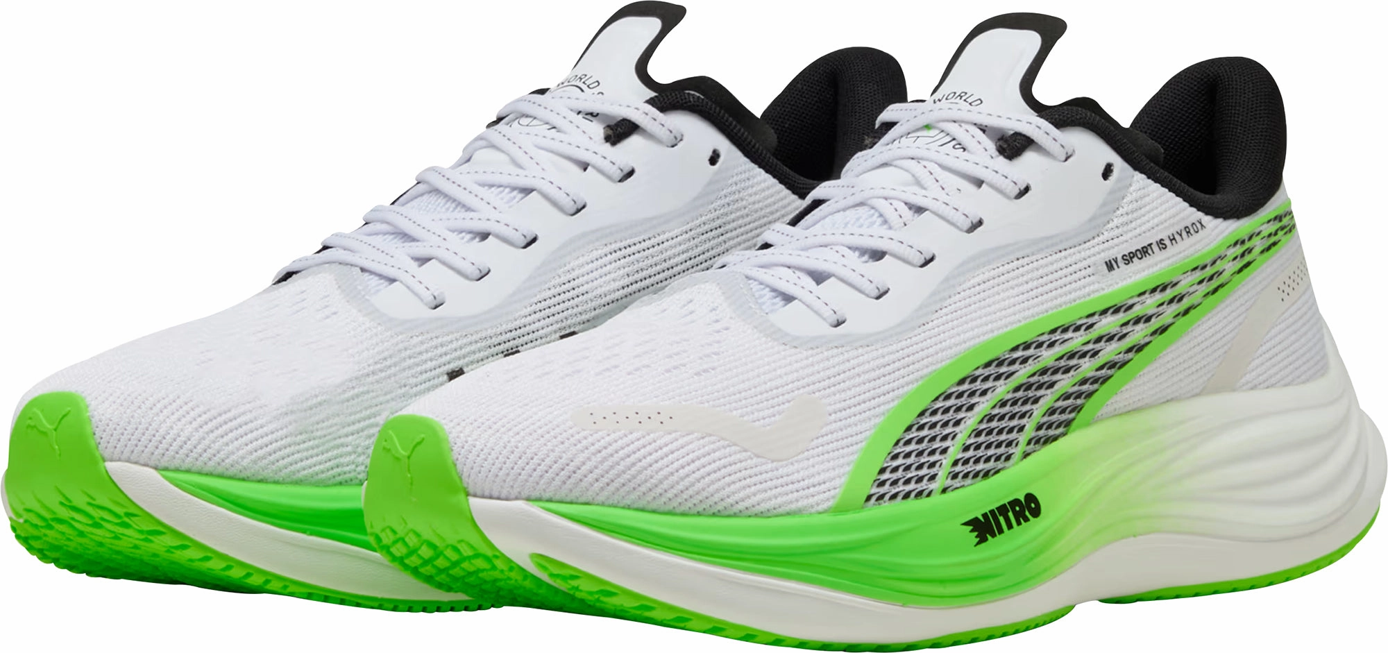 Puma Velocity Nitro 3 HYROX Mens Running Shoes - White Slim - fit HookAndLoop