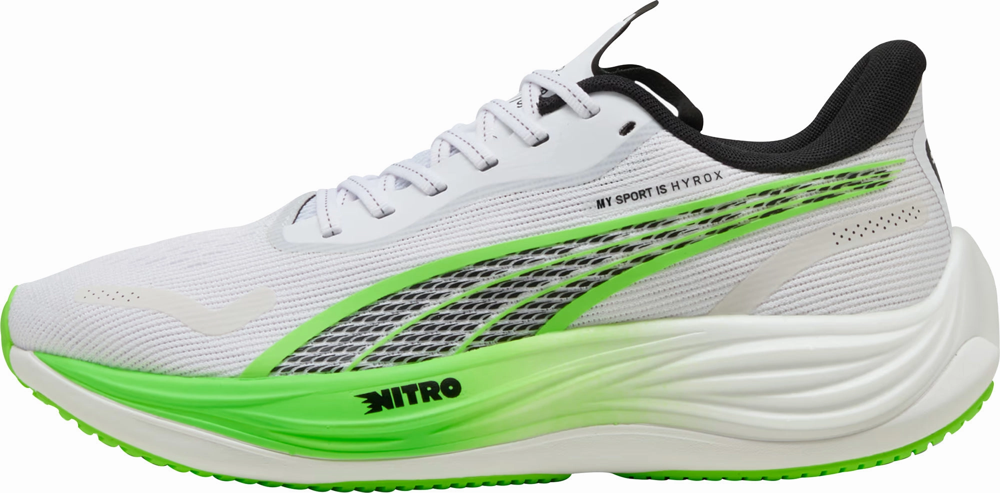 Torsion Spring Mechanism Puma Velocity Nitro 3 HYROX Mens Running Shoes - White