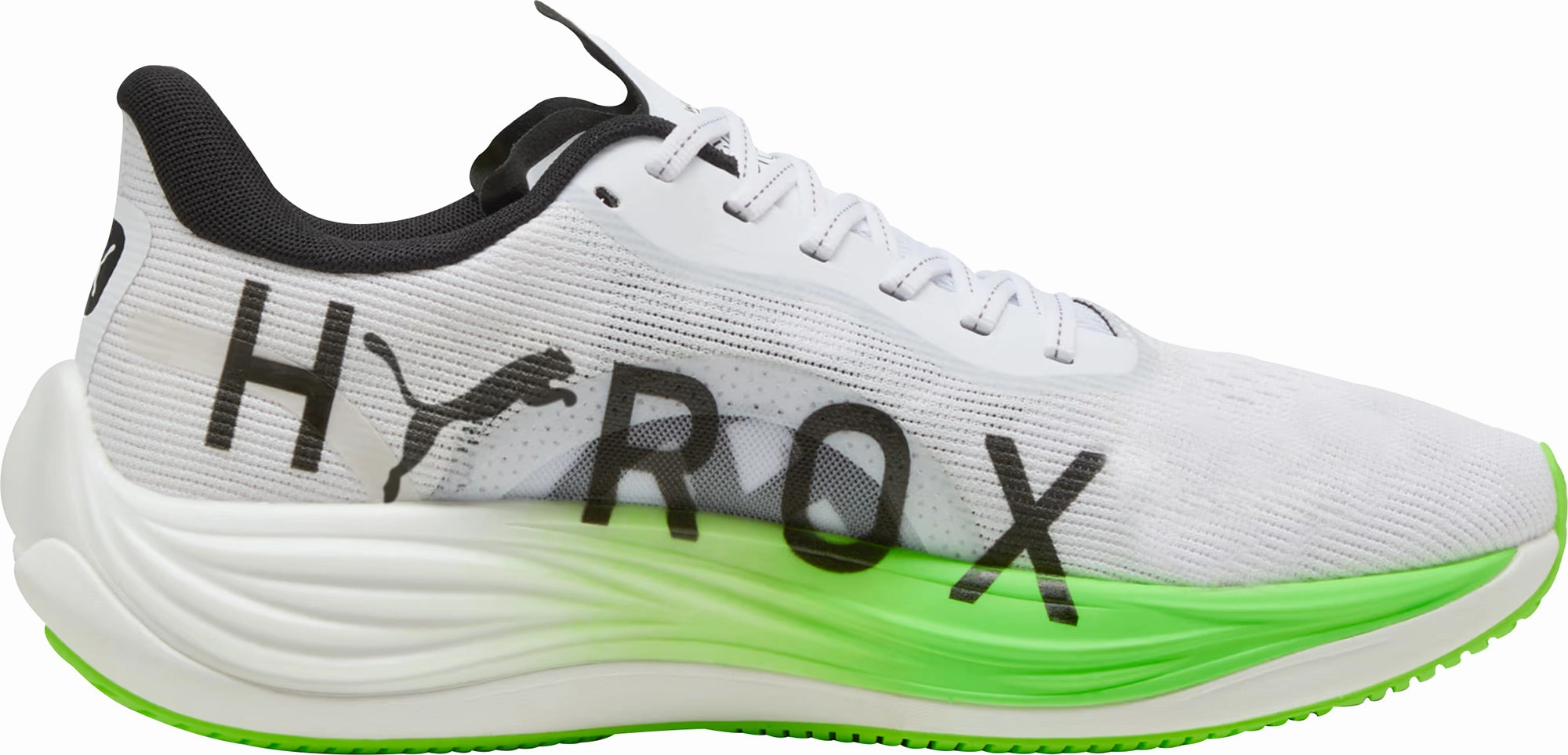 Soft Collar Padding Stretchy Material Puma Velocity Nitro 3 HYROX Mens Running Shoes - White