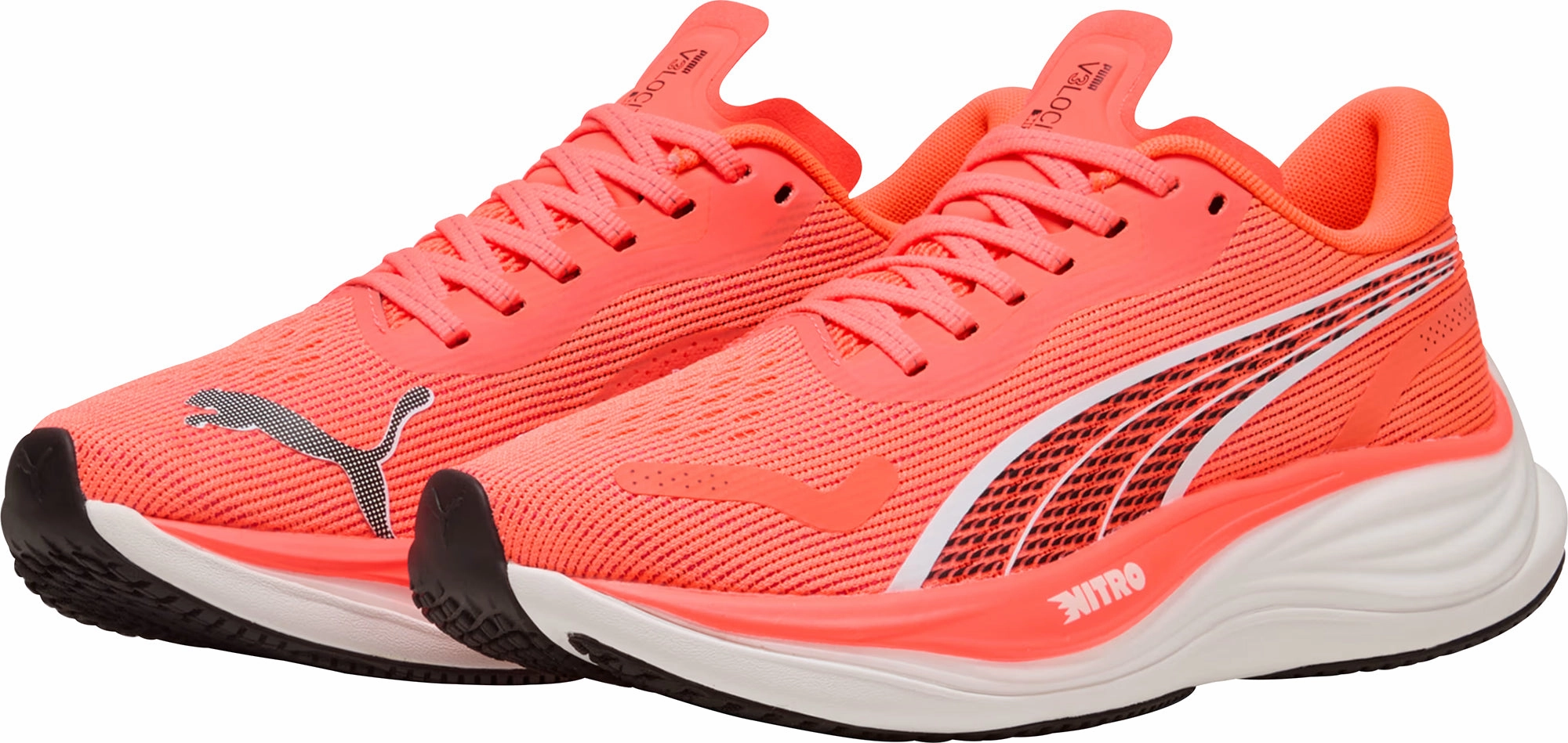 Puma Velocity Nitro 3 Womens Running Shoes - Red Balanced Fit