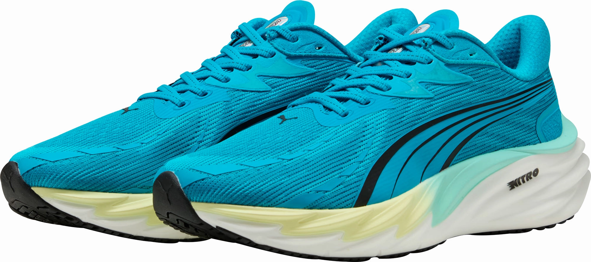 frequent use Snowy running traction Puma Velocity Nitro 4 Mens Running Shoes - Blue