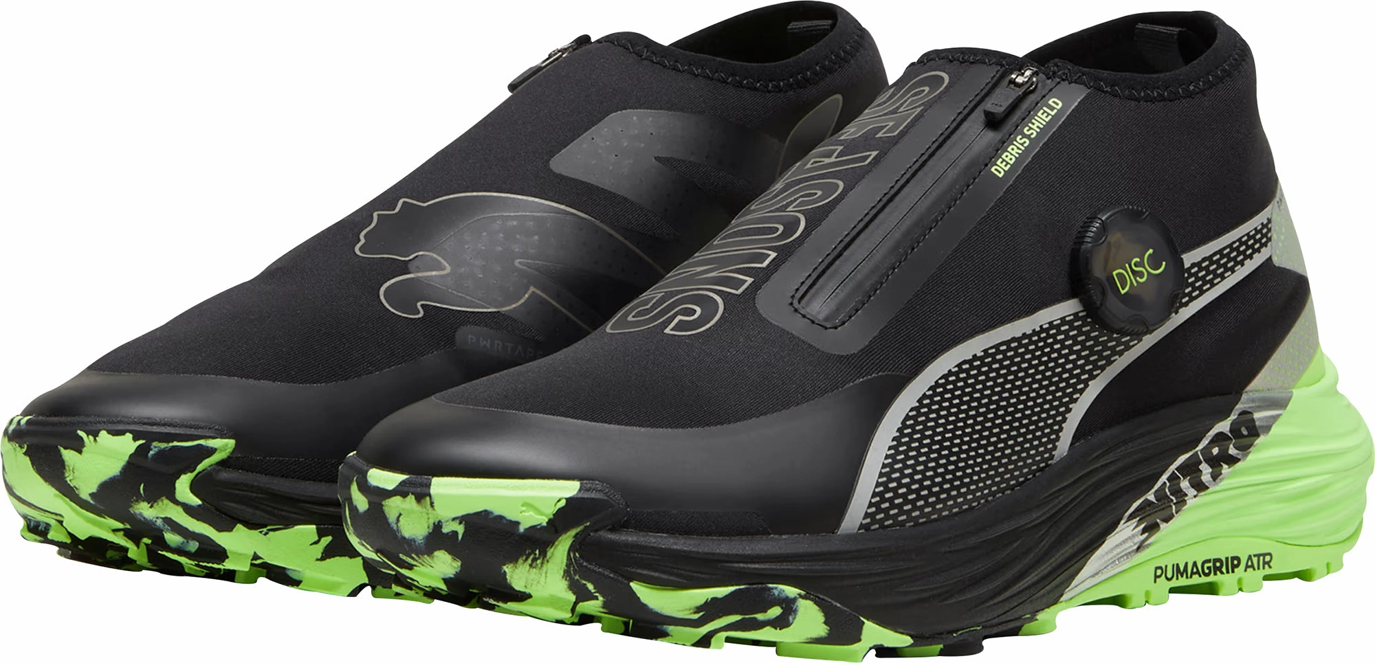 moisture - wicking - performance shoes mountain running shoe landscape Puma Voyage Nitro 3 Disc Womens Trail Running Shoes - Black