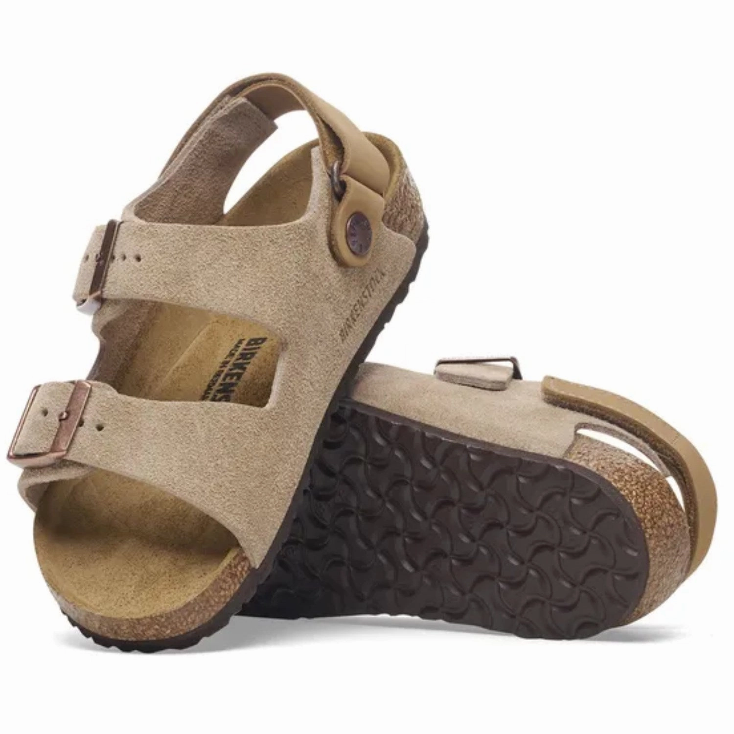 Birkenstock Milano AS Kids LEVE Taupe Comfortable Outsole BreathableMesh