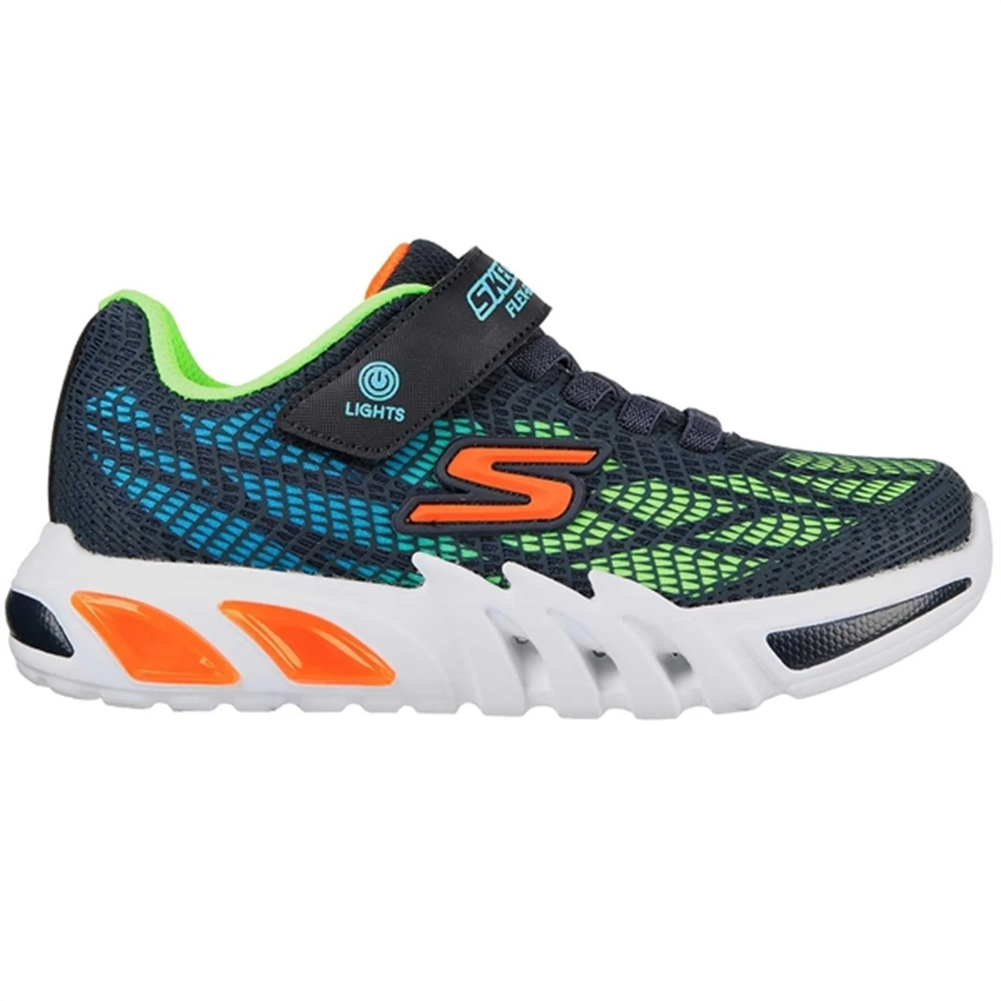 Skechers S-Lights Flex Glow Elite Sneakers Vorlo Navy/Multi Stable Control